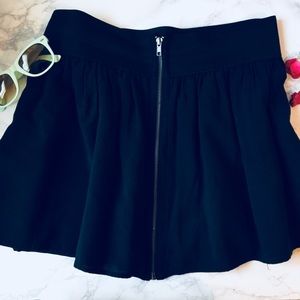 Zip Front Skater Skirt